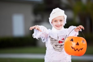Boy in halloween costume